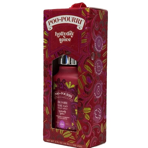 Poo-Pourri Before You Go Toilet Spray Hollyday Spice Odor‎ Eliminator - Picture 2 of 6